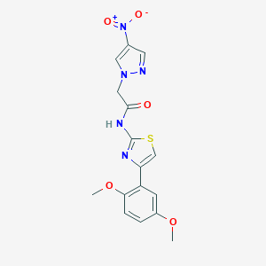 N-[4-(2,5-dimethoxyphenyl)-1,3-thiazol-2-yl]-2-(4-nitro-1H-pyrazol-1-yl)acetamide