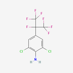 molecular formula C9H4Cl2F7N B2798933 2,6-Dichloro-4-(perfluoropropan-2-yl)aniline CAS No. 273735-64-1