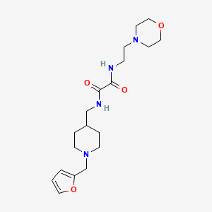 molecular formula C19H30N4O4 B2798940 N1-((1-(呋喃-2-基甲基)哌啶-4-基甲基)-N2-(2-吗啉基乙基)草酰胺 CAS No. 953158-61-7
