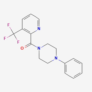 molecular formula C17H16F3N3O B2798942 (4-Phenylpiperazino)[3-(trifluoromethyl)-2-pyridinyl]methanone CAS No. 1092346-39-8