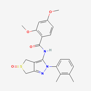 molecular formula C22H23N3O4S B2798949 N-[2-(2,3-dimethylphenyl)-5-oxo-4,6-dihydrothieno[3,4-c]pyrazol-3-yl]-2,4-dimethoxybenzamide CAS No. 1019103-51-5