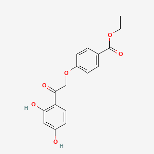 molecular formula C17H16O6 B2798963 乙酸-4-[2-(2,4-二羟基苯基)-2-氧代乙氧基]苯酸酯 CAS No. 637750-84-6