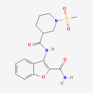 N-(2-carbamoylbenzofuran-3-yl)-1-(methylsulfonyl)piperidine-3-carboxamide