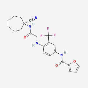 N-[4-({[(1-cyanocycloheptyl)carbamoyl]methyl}amino)-3-(trifluoromethyl)phenyl]furan-2-carboxamide