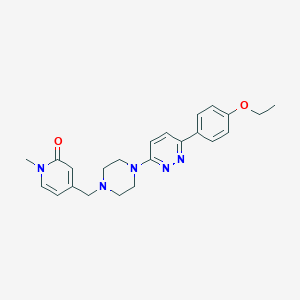 molecular formula C23H27N5O2 B2798977 4-[[4-[6-(4-Ethoxyphenyl)pyridazin-3-yl]piperazin-1-yl]methyl]-1-methylpyridin-2-one CAS No. 2380186-93-4