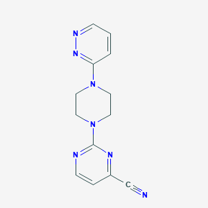 2-(4-Pyridazin-3-ylpiperazin-1-yl)pyrimidine-4-carbonitrile