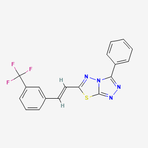3-phenyl-6-[(E)-2-[3-(trifluoromethyl)phenyl]ethenyl]-[1,2,4]triazolo[3,4-b][1,3,4]thiadiazole