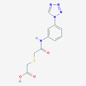 ({2-oxo-2-[3-(1H-tetraazol-1-yl)anilino]ethyl}sulfanyl)acetic acid