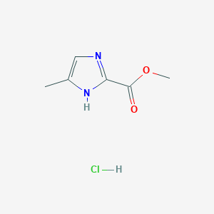 molecular formula C6H9ClN2O2 B2798991 甲基-5-甲基-1H-咪唑-2-羧酸酯；盐酸盐 CAS No. 2361775-39-3