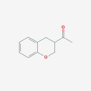 molecular formula C11H12O2 B2798994 3-Acetyl-3,4-dihydro-2H-1-benzopyran CAS No. 1433830-68-2