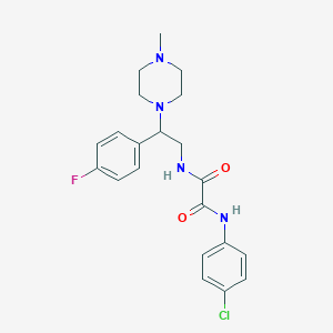molecular formula C21H24ClFN4O2 B2798995 N1-(4-chlorophenyl)-N2-(2-(4-fluorophenyl)-2-(4-methylpiperazin-1-yl)ethyl)oxalamide CAS No. 898451-58-6