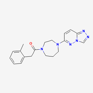 molecular formula C19H22N6O B2799001 1-(4-([1,2,4]Triazolo[4,3-b]pyridazin-6-yl)-1,4-diazepan-1-yl)-2-(o-tolyl)ethan-1-one CAS No. 2320468-65-1