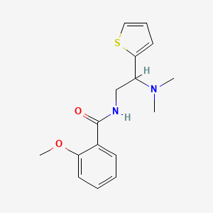 molecular formula C16H20N2O2S B2799006 N-(2-(dimethylamino)-2-(thiophen-2-yl)ethyl)-2-methoxybenzamide CAS No. 878419-37-5