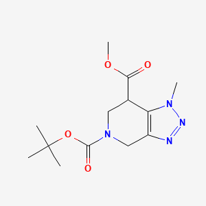 molecular formula C13H20N4O4 B2799017 5-tert-butyl 7-methyl 1-methyl-6,7-dihydro-1H-[1,2,3]triazolo[4,5-c]pyridine-5,7(4H)-dicarboxylate CAS No. 1391732-40-3