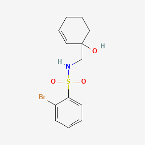 molecular formula C13H16BrNO3S B2799025 2-bromo-N-((1-hydroxycyclohex-2-en-1-yl)methyl)benzenesulfonamide CAS No. 2176201-78-6