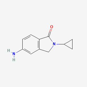 molecular formula C11H12N2O B2799032 5-氨基-2-环丙基异喹啉-1-酮 CAS No. 1206641-25-9