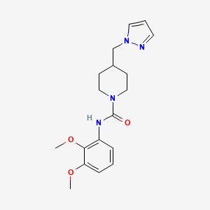 molecular formula C18H24N4O3 B2799033 4-((1H-pyrazol-1-yl)methyl)-N-(2,3-dimethoxyphenyl)piperidine-1-carboxamide CAS No. 1421452-24-5