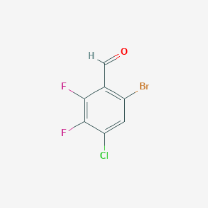 molecular formula C7H2BrClF2O B2799039 6-溴-4-氯-2,3-二氟苯甲醛 CAS No. 2514941-95-6