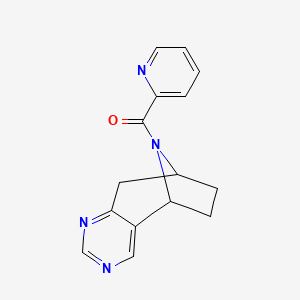 molecular formula C15H14N4O B2799040 pyridin-2-yl((5R,8S)-6,7,8,9-tetrahydro-5H-5,8-epiminocyclohepta[d]pyrimidin-10-yl)methanone CAS No. 2058872-30-1