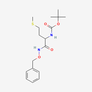 molecular formula C17H26N2O4S B2799046 N-(N-Boc-DL-甲硫氨基)-苄氧胺 CAS No. 1219419-42-7