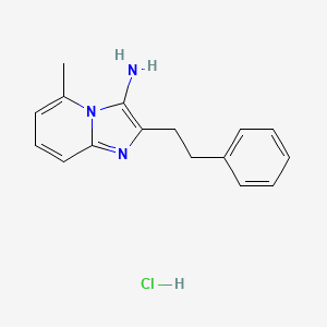 molecular formula C16H18ClN3 B2799051 5-甲基-2-苯乙基咪唑并[1,2-a]吡啶-3-胺盐酸盐 CAS No. 2095411-25-7