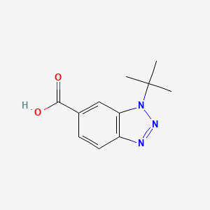 molecular formula C11H13N3O2 B2799056 3-Tert-butylbenzotriazole-5-carboxylic acid CAS No. 1555640-54-4