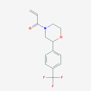 1-[2-[4-(Trifluoromethyl)phenyl]morpholin-4-yl]prop-2-en-1-one