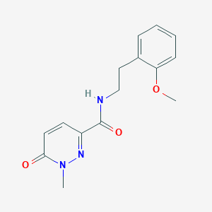 molecular formula C15H17N3O3 B2799063 N-(2-methoxyphenethyl)-1-methyl-6-oxo-1,6-dihydropyridazine-3-carboxamide CAS No. 1038001-61-4
