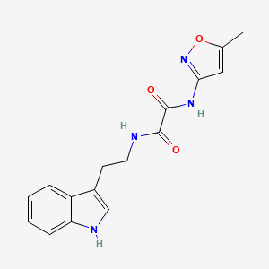 molecular formula C16H16N4O3 B2799070 N1-(2-(1H-indol-3-yl)ethyl)-N2-(5-methylisoxazol-3-yl)oxalamide CAS No. 919722-55-7