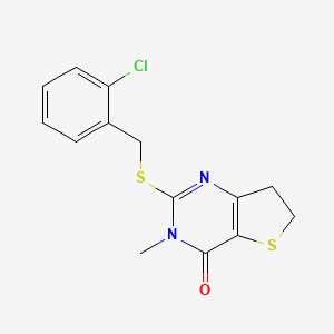 2-{[(2-chlorophenyl)methyl]sulfanyl}-3-methyl-3H,4H,6H,7H-thieno[3,2-d]pyrimidin-4-one