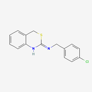 molecular formula C15H13ClN2S B2799078 N-(4-chlorobenzyl)-4H-3,1-benzothiazin-2-amine CAS No. 284674-30-2