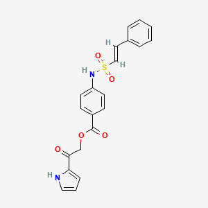 [2-oxo-2-(1H-pyrrol-2-yl)ethyl] 4-[[(E)-2-phenylethenyl]sulfonylamino]benzoate