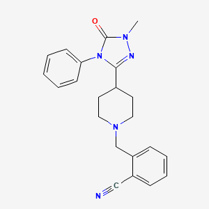 2-((4-(1-methyl-5-oxo-4-phenyl-4,5-dihydro-1H-1,2,4-triazol-3-yl)piperidin-1-yl)methyl)benzonitrile