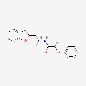 molecular formula C20H21NO3 B2799086 N-(1-(benzofuran-2-yl)propan-2-yl)-2-phenoxypropanamide CAS No. 2034610-44-9