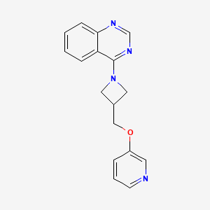 molecular formula C17H16N4O B2799105 4-{3-[(Pyridin-3-yloxy)methyl]azetidin-1-yl}quinazoline CAS No. 2380060-81-9