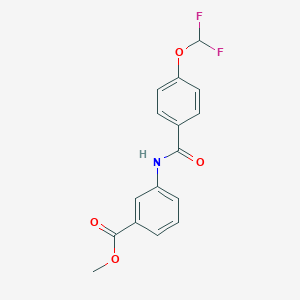 molecular formula C16H13F2NO4 B279911 Methyl 3-{[4-(difluoromethoxy)benzoyl]amino}benzoate 