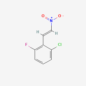 molecular formula C8H5ClFNO2 B2799126 (E)-1-Chloro-3-fluoro-2-(2-nitrovinyl)benzene CAS No. 116272-78-7; 60610-68-6
