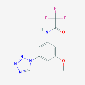 2,2,2-trifluoro-N-[3-methoxy-5-(1H-tetraazol-1-yl)phenyl]acetamide