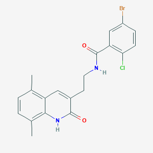 5-bromo-2-chloro-N-[2-(5,8-dimethyl-2-oxo-1H-quinolin-3-yl)ethyl]benzamide
