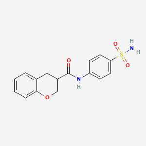 molecular formula C16H16N2O4S B2799137 N-(4-sulfamoylphenyl)-3,4-dihydro-2H-chromene-3-carboxamide CAS No. 919033-71-9