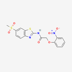 N-(6-(methylsulfonyl)benzo[d]thiazol-2-yl)-2-(2-nitrophenoxy)acetamide
