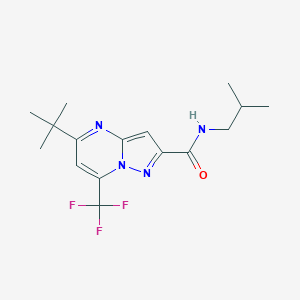 molecular formula C16H21F3N4O B279917 5-tert-butyl-N-(2-methylpropyl)-7-(trifluoromethyl)pyrazolo[1,5-a]pyrimidine-2-carboxamide 