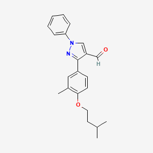 3-[3-methyl-4-(3-methylbutoxy)phenyl]-1-phenyl-1H-pyrazole-4-carbaldehyde