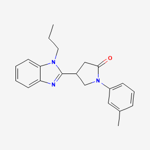 1-(3-Methylphenyl)-4-(1-propylbenzimidazol-2-yl)pyrrolidin-2-one