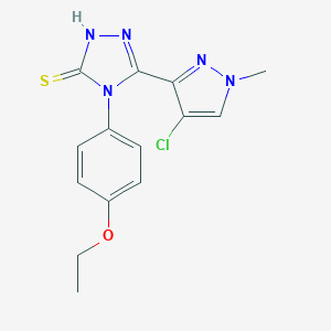 5-(4-chloro-1-methyl-1H-pyrazol-3-yl)-4-(4-ethoxyphenyl)-4H-1,2,4-triazole-3-thiol