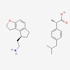 molecular formula C26H35NO3 B2799223 (S)-2-(1,6,7,8-tetrahydro-2H-indeno[5,4-b]furan-8-yl)ethan-1-amine (S)-2-(4-isobutylphenyl)propanoate CAS No. 1227056-68-9