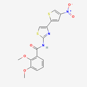 molecular formula C16H13N3O5S2 B2799226 2,3-dimethoxy-N-[4-(4-nitrothiophen-2-yl)-1,3-thiazol-2-yl]benzamide CAS No. 896011-37-3