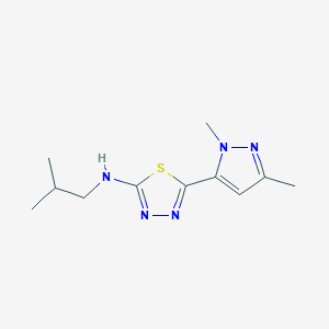 N-[5-(1,3-dimethyl-1H-pyrazol-5-yl)-1,3,4-thiadiazol-2-yl]-N-isobutylamine