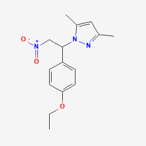 molecular formula C15H19N3O3 B2799234 1-(1-(4-乙氧苯基)-2-硝基乙基)-3,5-二甲基-1H-吡唑 CAS No. 1009534-06-8