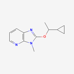molecular formula C12H15N3O B2799237 2-(1-cyclopropylethoxy)-3-methyl-3H-imidazo[4,5-b]pyridine CAS No. 2198675-37-3